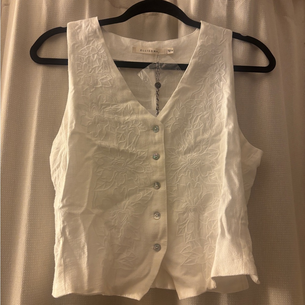 Ellison Ivory Floral Button-Up Blouse